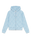 Pale Blue and White Jacquard Hooded Sweatshirt