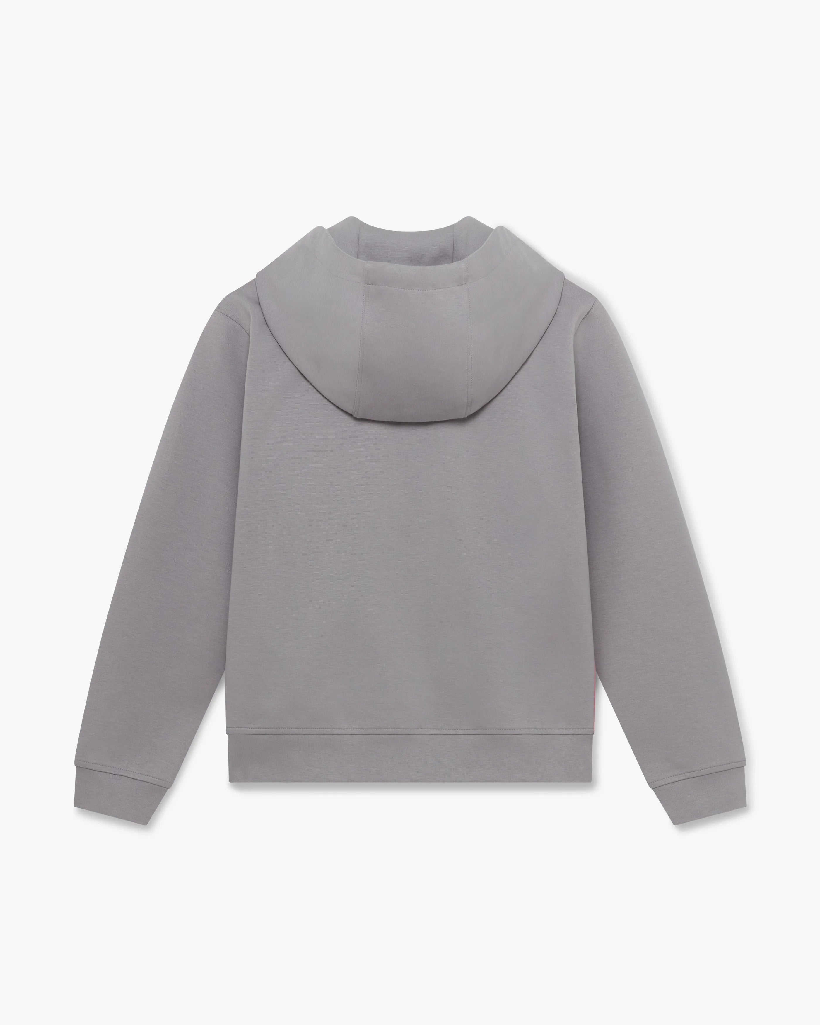 Grey  Zip-Up Hooded Sweatshirt