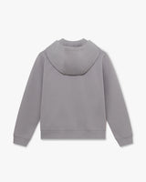 Grey  Zip-Up Hooded Sweatshirt