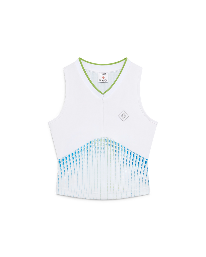 Tennis Printed Racer Top