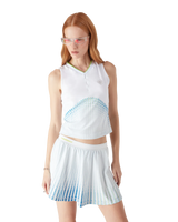 Tennis Printed Racer Top