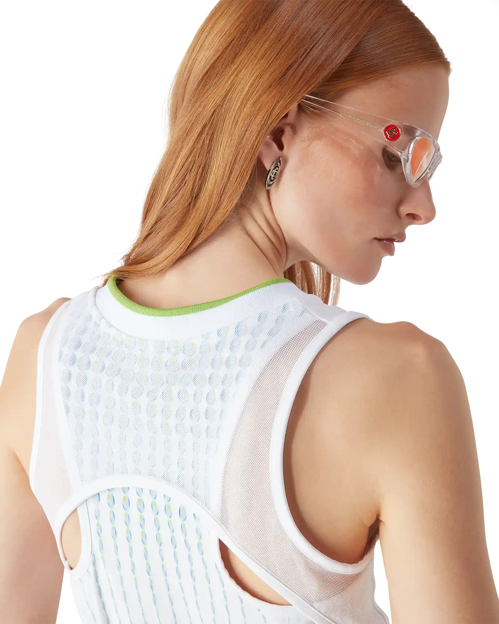 Tennis Printed Racer Top