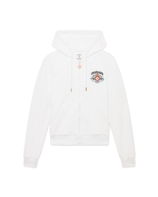 Waves Monogram Towelling Zip-Up Hooded Sweatshirt