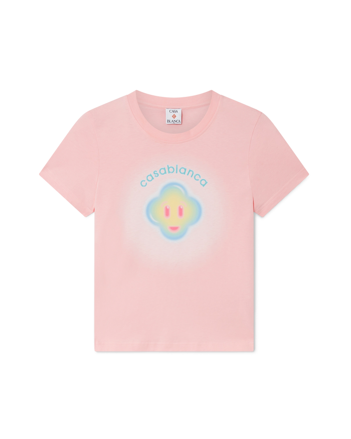 Airbrush Smiley Fitted Short Sleeve T-Shirt