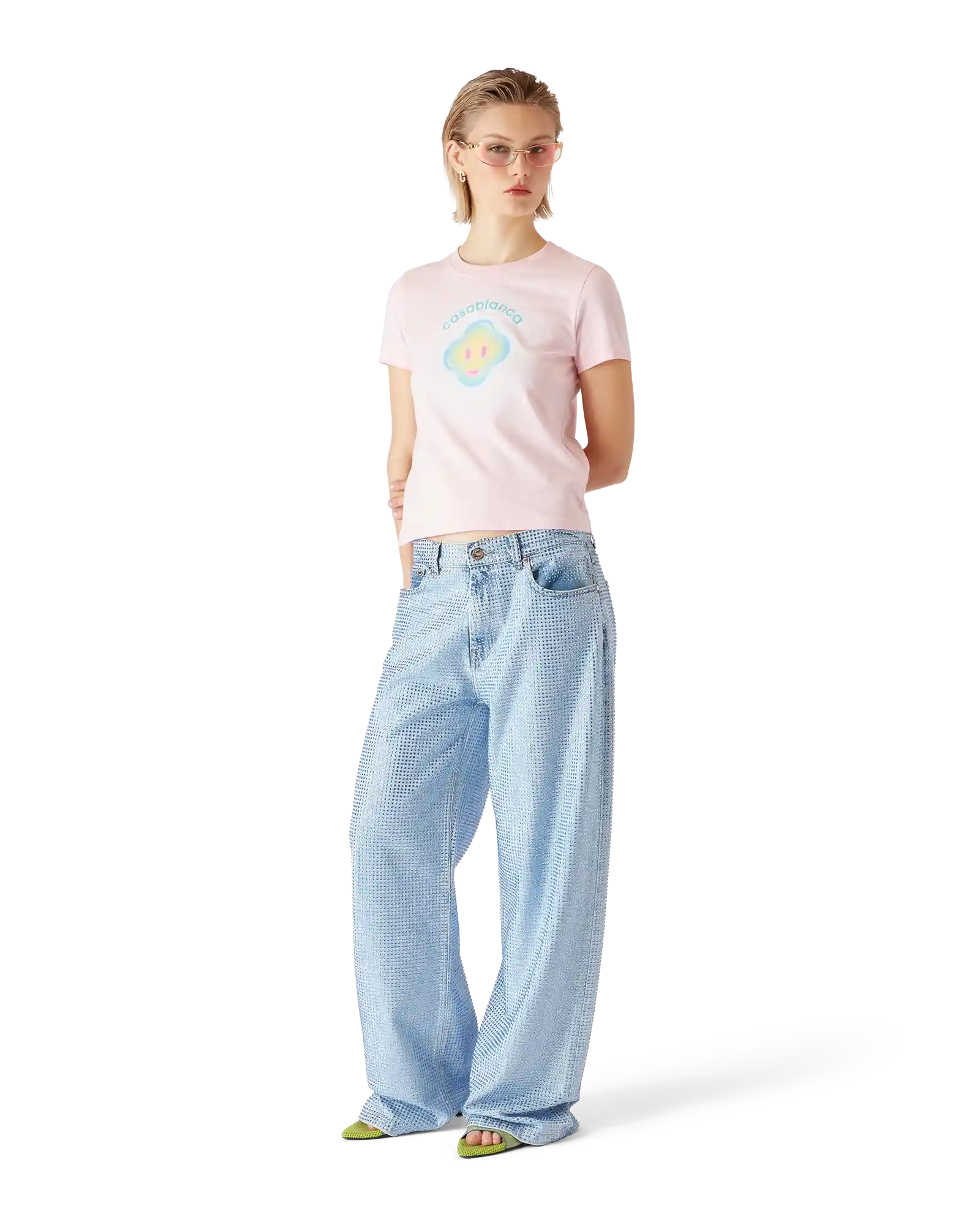 Airbrush Smiley Fitted Short Sleeve T-Shirt