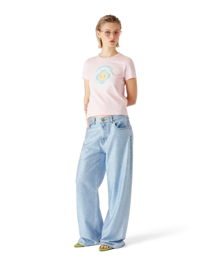 Airbrush Smiley Fitted Short Sleeve T-Shirt