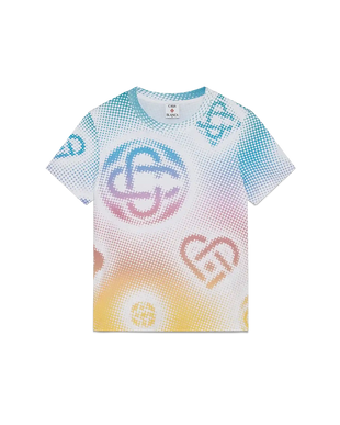 Halftone Logo Fitted Short Sleeve T-Shirt