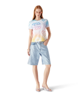 Halftone Logo Fitted Short Sleeve T-Shirt