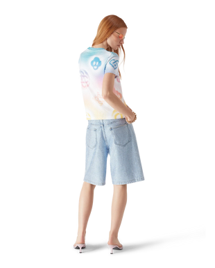 Halftone Logo Fitted Short Sleeve T-Shirt