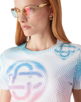 Halftone Logo Fitted Short Sleeve T-Shirt
