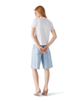 Crystal Warped Logo Fitted Short Sleeve T-Shirt