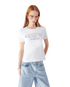 Crystal Warped Logo Fitted Short Sleeve T-Shirt