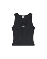 Faded Black Ribbed Tank Top