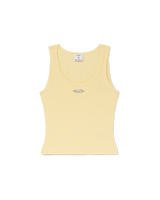 Pale Yellow Ribbed Tank Top