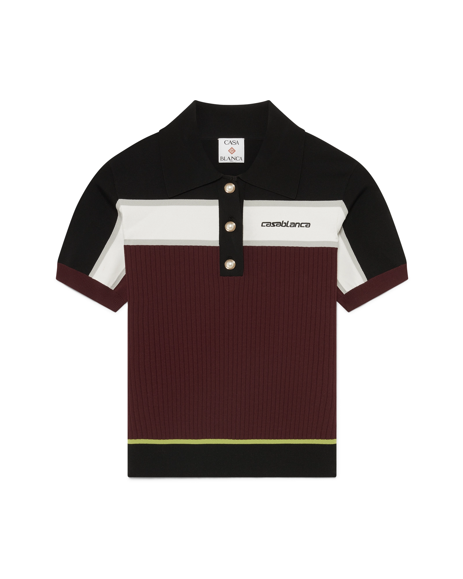 Striped Short Sleeve Polo Shirt
