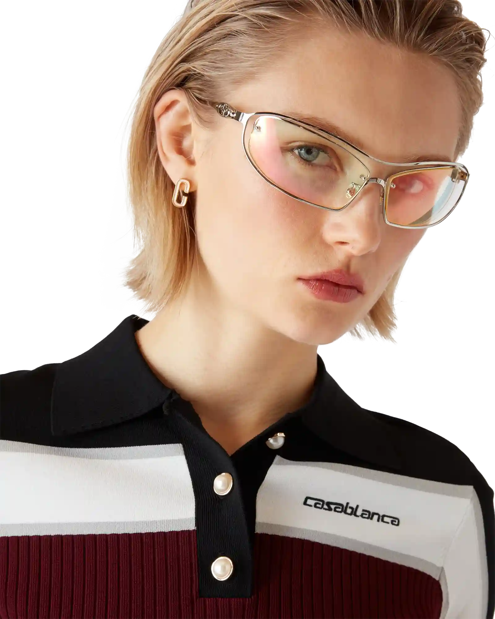 Striped Short Sleeve Polo Shirt