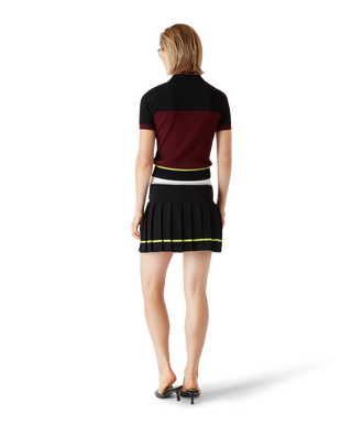 Striped Pleated Skirt