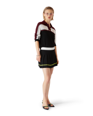 Striped Oversized Long Sleeve Polo Shirt