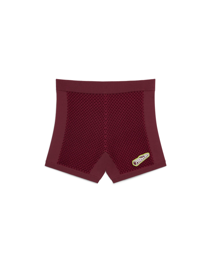 Burgundy Jacquard Shorts