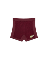 Burgundy Jacquard Shorts