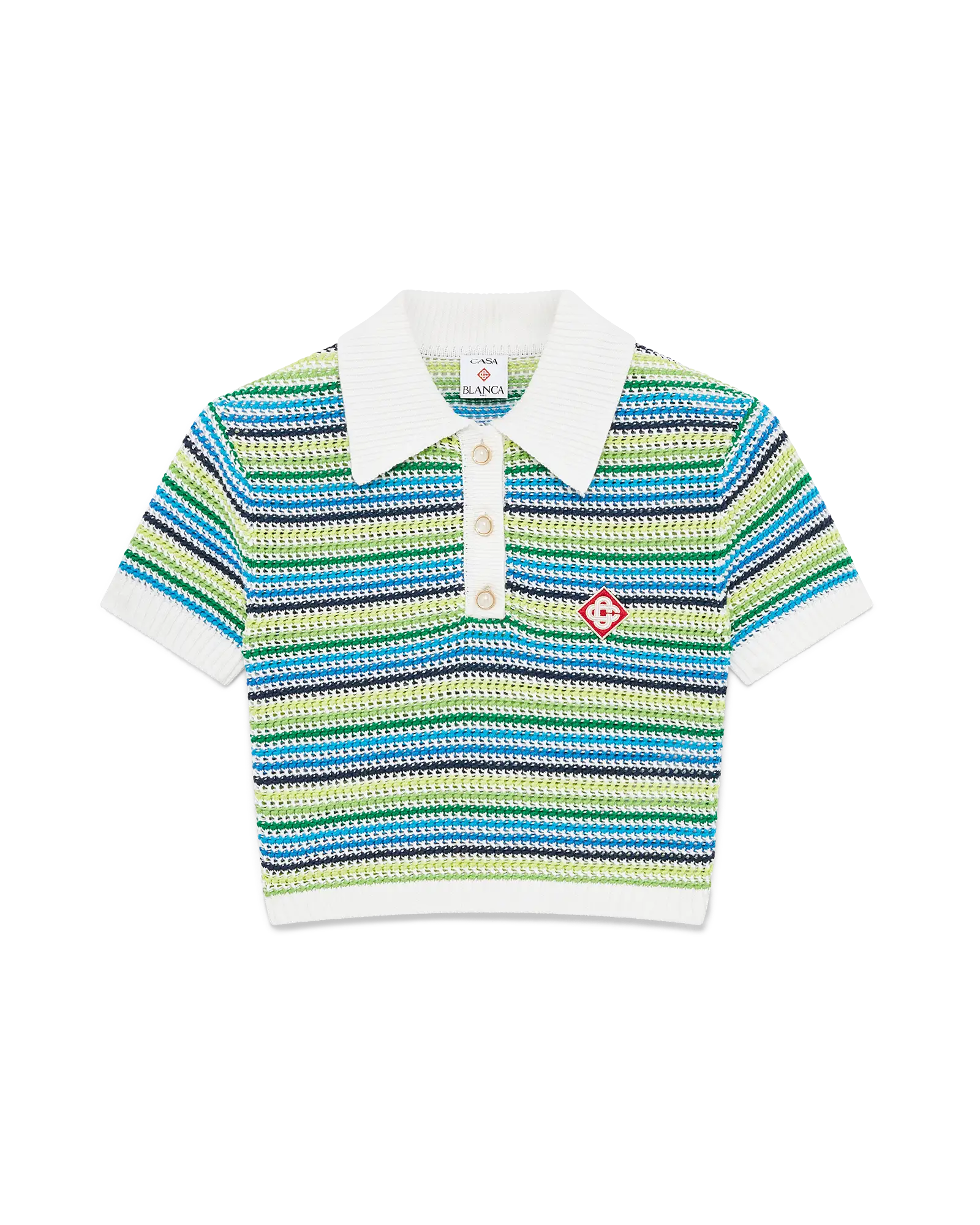 Stripe Short Sleeve Polo Shirt