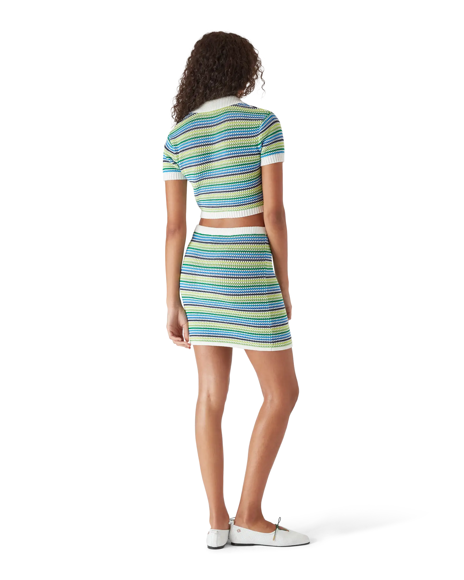 Stripe Short Sleeve Polo Shirt