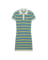 Stripe Short Sleeve Midi Dress