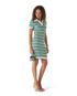 Stripe Short Sleeve Midi Dress