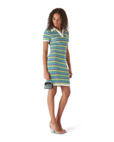 Stripe Short Sleeve Midi Dress