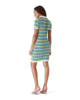 Stripe Short Sleeve Midi Dress