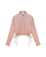 Degrade Monogram Long Sleeve Silk Shirt