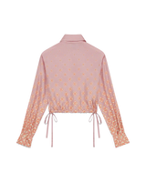 Degrade Monogram Long Sleeve Silk Shirt