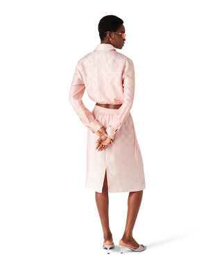 Degrade Monogram Long Sleeve Silk Shirt