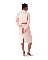 Degrade Monogram Long Sleeve Silk Shirt