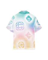 Halftone Logo Short Sleeve Silk Shirt