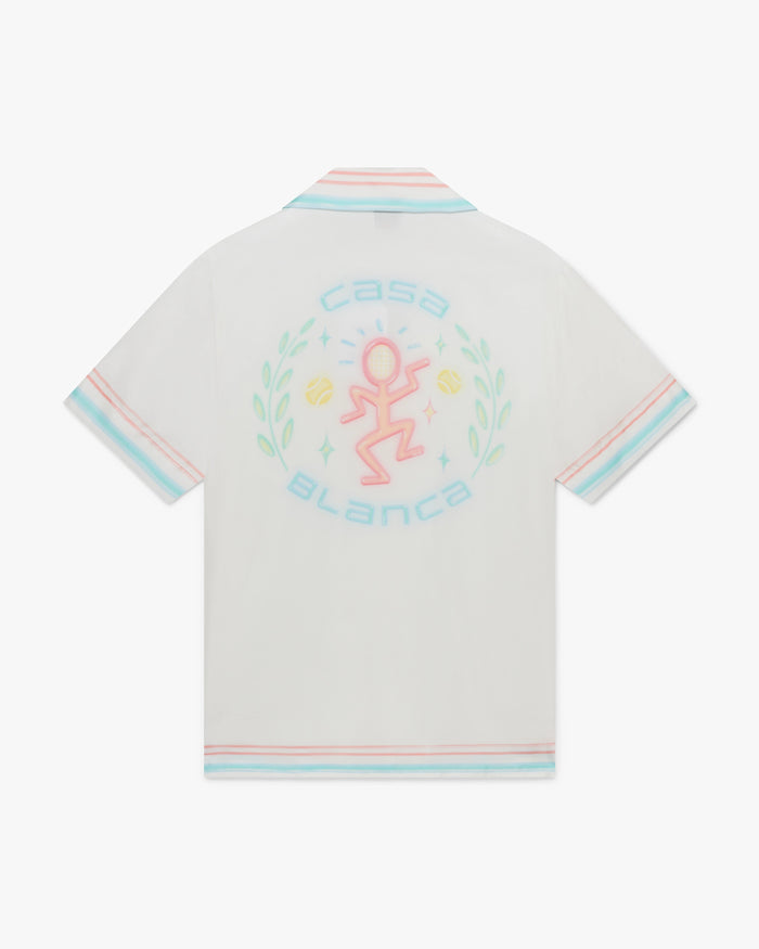 Dance Joy Short Sleeve Silk Shirt