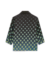 Degrade Monogram Long Sleeve Silk Shirt