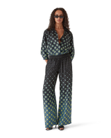 Degrade Monogram Long Sleeve Silk Shirt