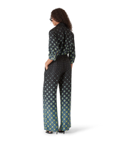 Degrade Monogram Long Sleeve Silk Shirt