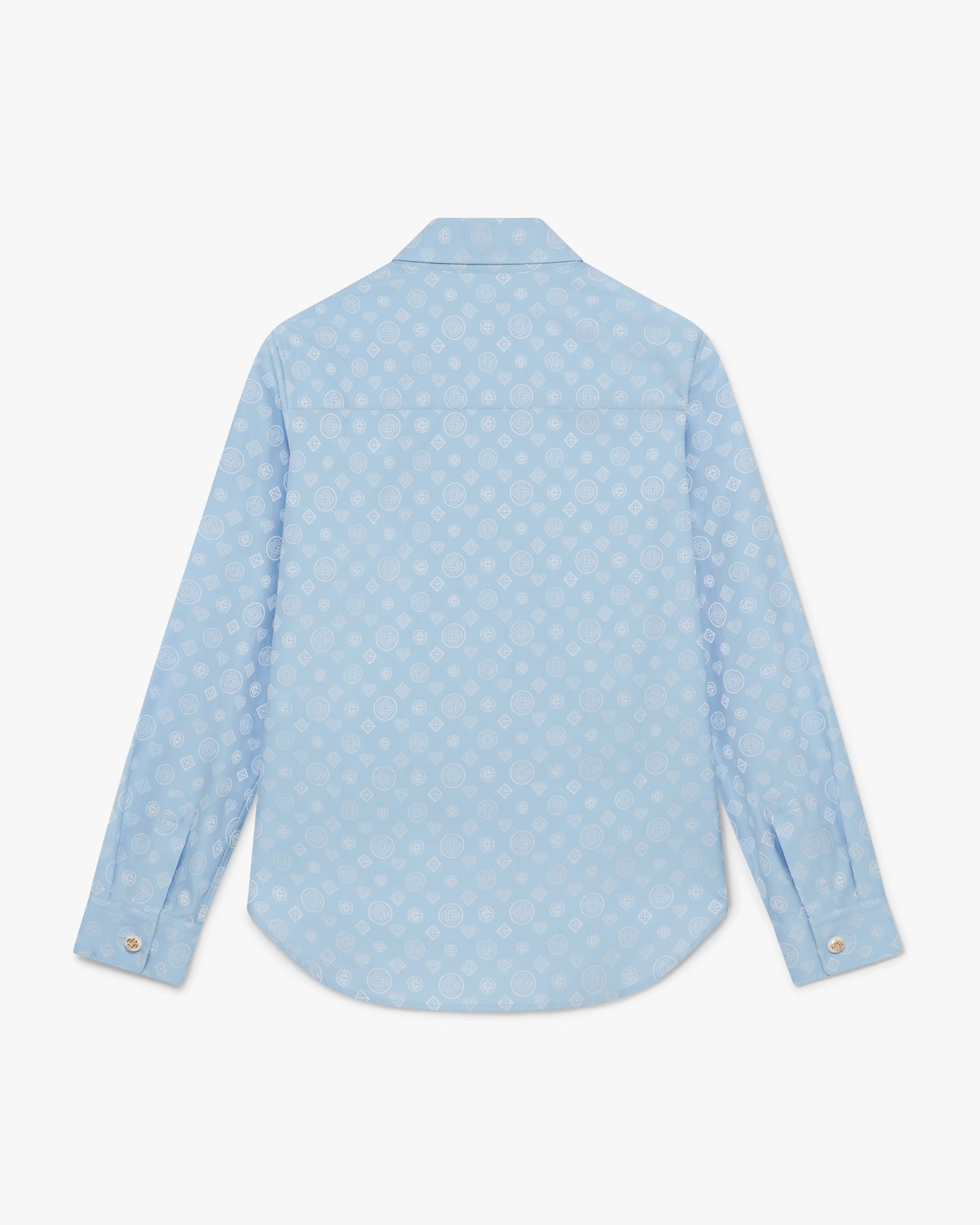 Blue Monogram Short Sleeve Shirt