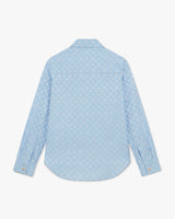 Blue Monogram Short Sleeve Shirt