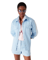 Blue Monogram Long Sleeve Shirt