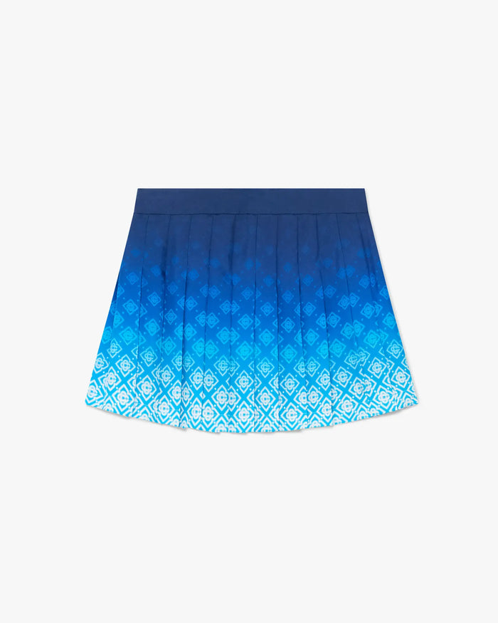 Orchid Monogram Silk Pleated Mini Skirt