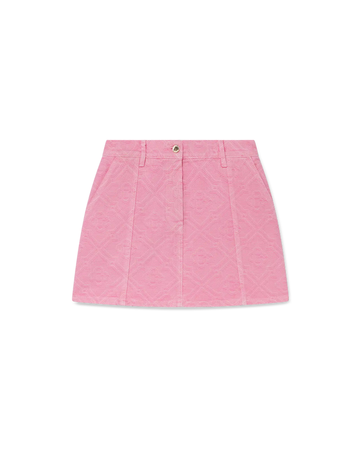 Monogram Denim Skirt