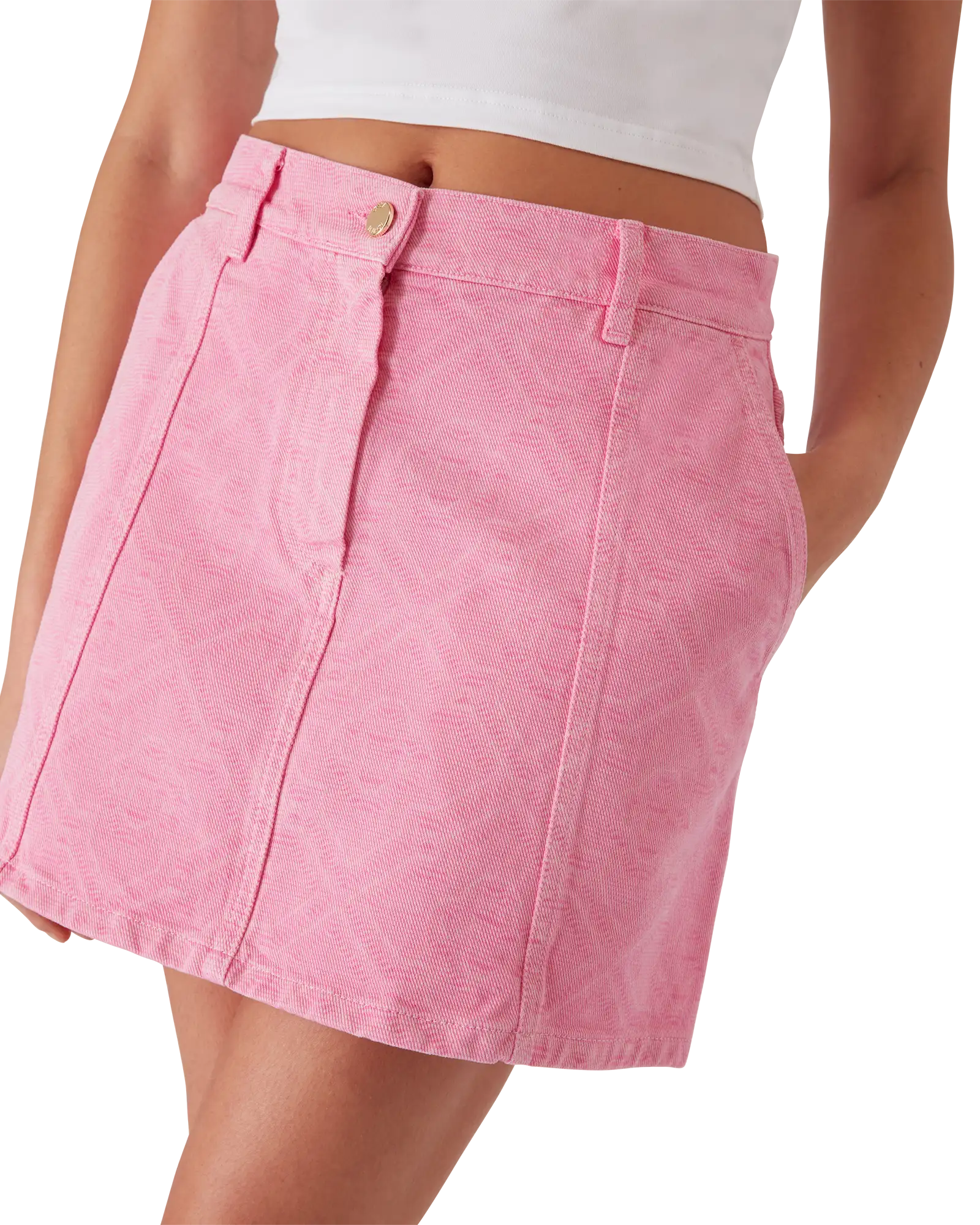 Monogram Denim Skirt