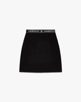 Black Tweed Midi Skirt