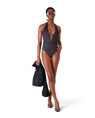 Monogram Plunge Swimsuit