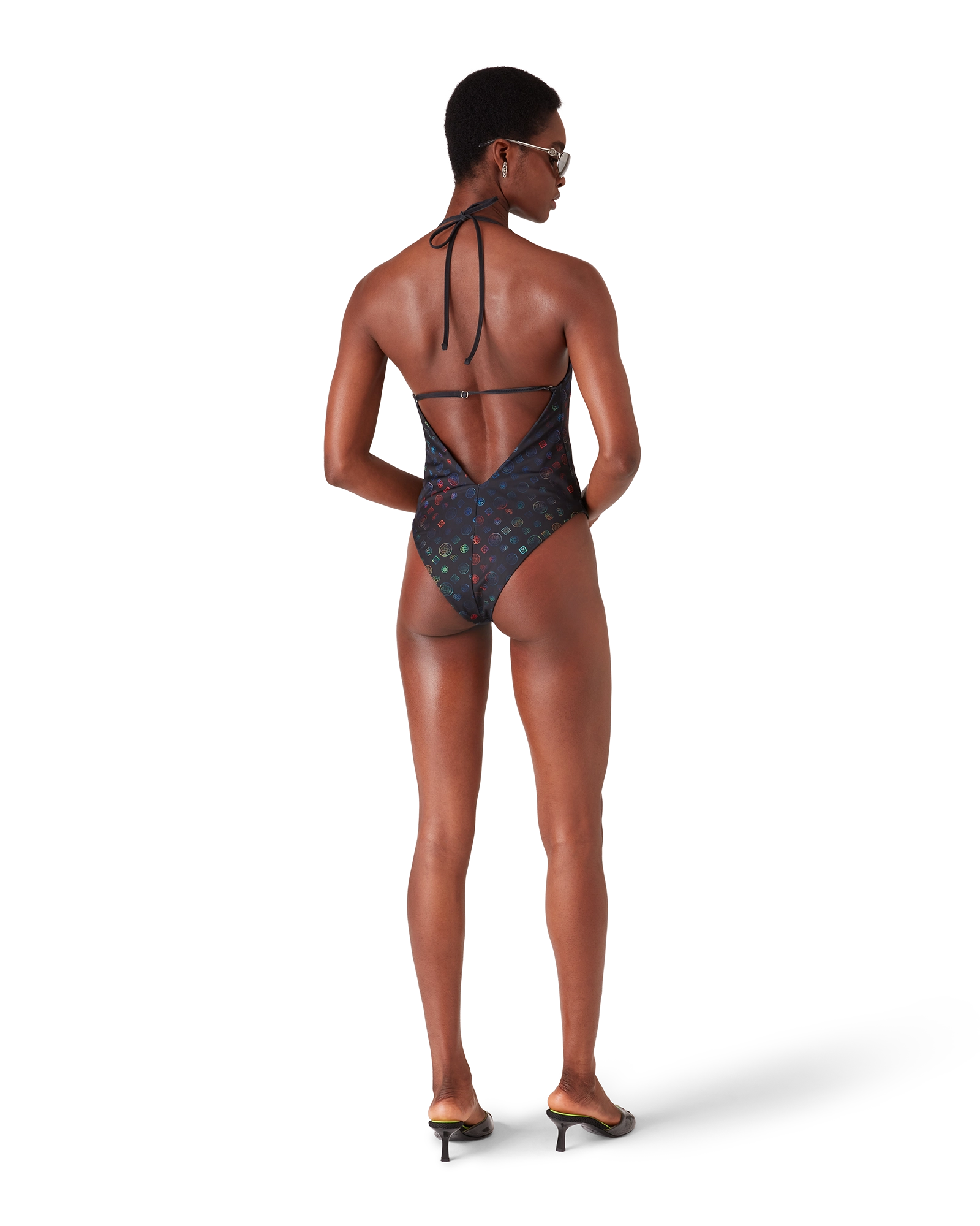 Monogram Plunge Swimsuit