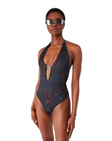 Monogram Plunge Swimsuit
