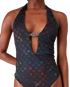 Monogram Plunge Swimsuit